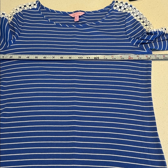 Lilly Pulitzer Marlowe Dress Beckon Blue Breeze Size L - Picture 11 of 17